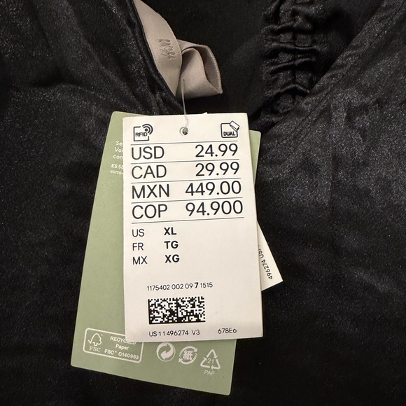 H&M Black Ruched V-Neck Blouse - Picture 3 of 3